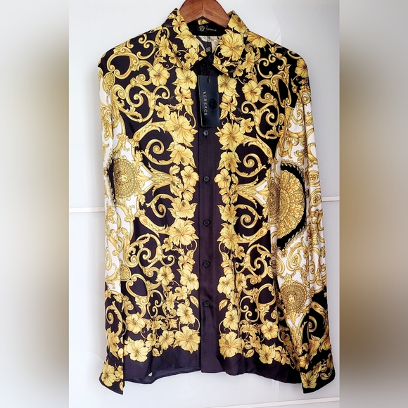 Versace Other - "NWT" Versace Barocco Silk Shirt